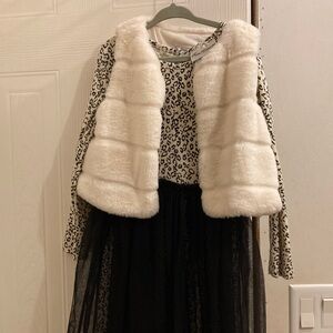 Rare Editions White and Black Formal Dress for Kids
